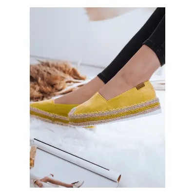 Žluté semišové espadrilky ZY0056