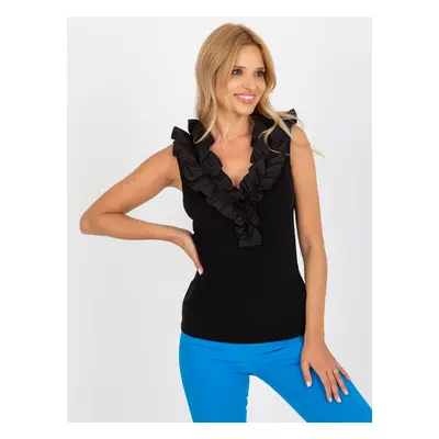 Černý top bez rukávů NM-BZ-JX-08909.25-black