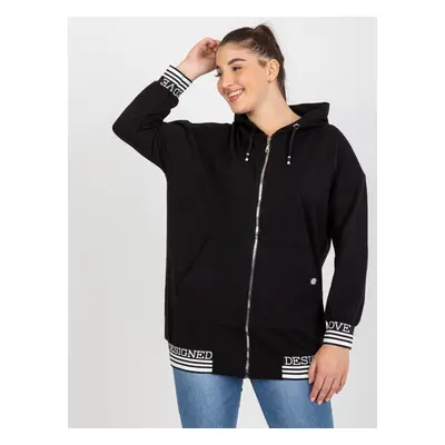 Černá mikina na zip RV-BL-8190.09P-black