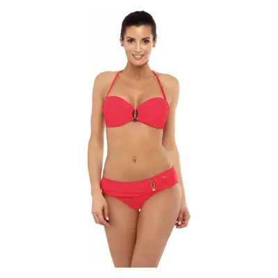 Korálové bikiny se zlatými ozdobami Cameron Shock Red M-523 (10)