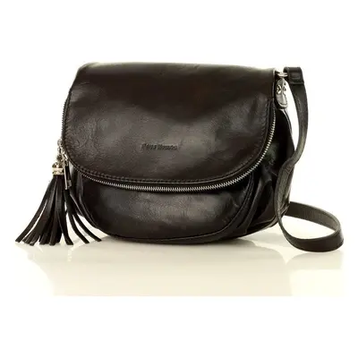 KOŽENÁ ČERNÁ CROSSBODY KABELKA L27C