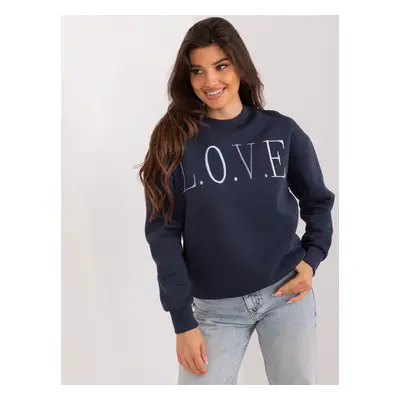 Tmavě modrá dámská mikina LOVE D10606BA02565C-dark blue