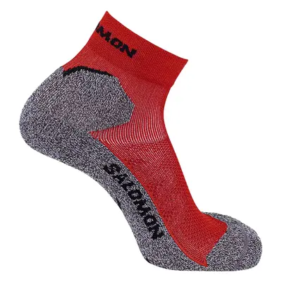 Červeno-šedé sportovní ponožky Salomon Speedcross Ankle Socks C19731