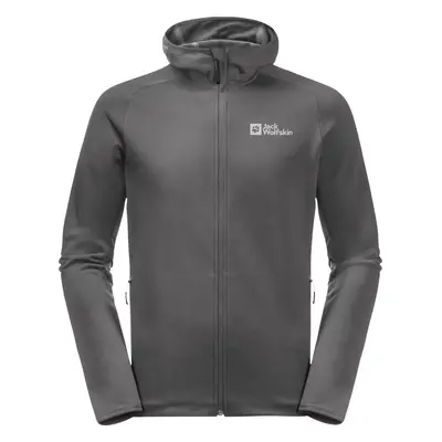 Tmavě šedá fleecová mikina Jack Wolfskin Baiselberg Hooded FZ M 1710541-6945