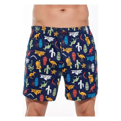 TMAVĚ MODRÉ BOXERKY CORNETTE CLASSIC CACTUS 001/149 S-2XL