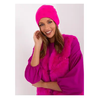 TMAVĚ RŮŽOVÁ ZIMNÍ ČEPICE S KAMÍNKY AT-CZ-2325.96-DARK PINK