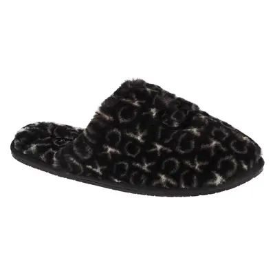 Černé dámské nazouváky Calvin Klein Slipper Mule Fur Mono HW0HW00536-0GK