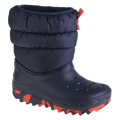 TMAVĚ MODRÉ SNĚHULE CROCS CLASSIC NEO PUFF BOOT KIDS 207684-410