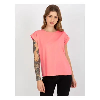 Meruňkové dámské basic tričko RV-TS-4833.00X-peach