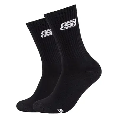 Černé polstrované tenisové ponožky Skechers 2pk Tennis Cushioned Socks SK41041-9999