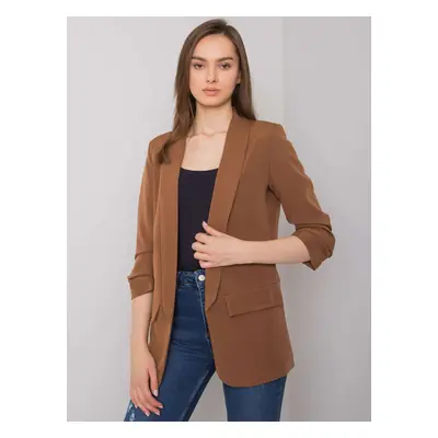 Hnědé elegantní dámské sako TW-ZT-BI-22520.14-brown