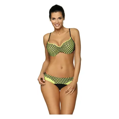 Žluté puntíkaté bikiny Rosaline Pistacchio M-490 (1)