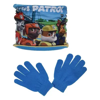 Modrá chlapecká sada nákrčníku a rukavic Paw Patrol