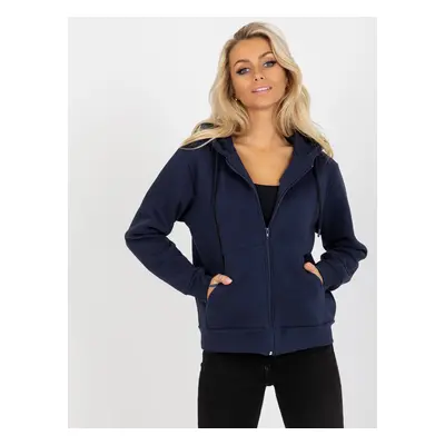 Tmavě modrá dámská mikina se zapínáním na zip CT-BL-F-621087.89-dark blue