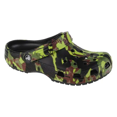 Maskáčové chlapecké nazouváky Crocs Classic Spray Camo Kids Clog 208305-001