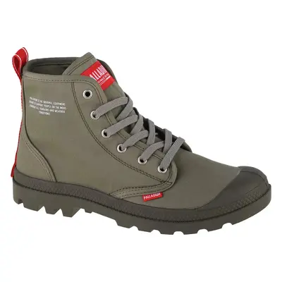 KHAKI KOTNÍKOVÉ PLÁTĚNÉ TENISKY PALLADIUM PAMPA HI DARE 76258-325-M