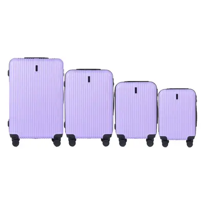 Světle fialová sada 4 kufrů TR059, Luggage 4 sets (L,M,S,XS) Wings, Light Purple