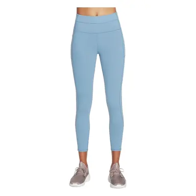 Světle modré dámské legíny Skechers Go Walk High Waisted 7/8 Legging W03LG31B-BLGY