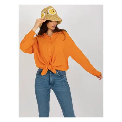 Oranžová dámská oversize košile TW-KS-BI-26698.50-orange