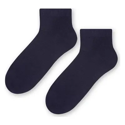 TMAVĚ MODRÉ PÁNSKÉ KOTNÍKOVÉ PONOŽKY ART.010 GK004, NAVY BLUE