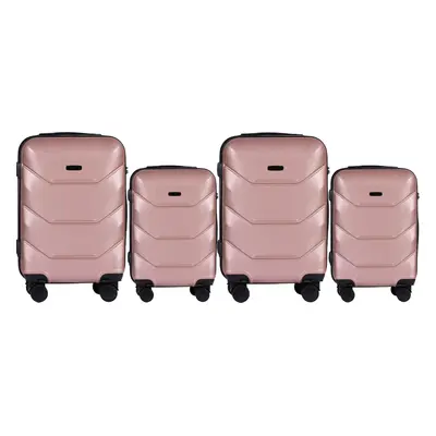 Rosegold sada 4 cestovních kufrů Peacock 148, Luggage sets 2S+2XS Wings, Rose Gold