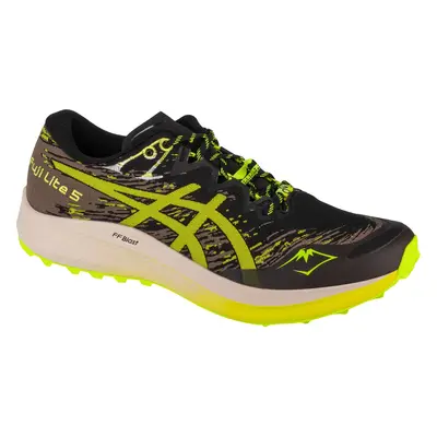 Černo-hnědé pánské tenisky ASICS Fuji Lite 5 s limetkovými detaily 1011B889-001