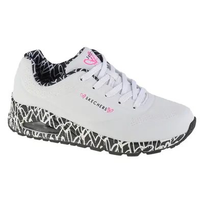 Bílo-černé dámské tenisky Skechers Uno - Loving Love 155506-WBK