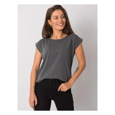 DÁMSKÉ TMAVĚ ŠEDÉ TRIČKO RV-TS-4833.43P-DARK GRAY