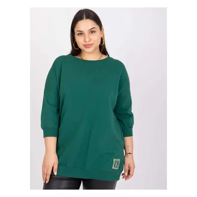 Tmavě zelená halenka Odile s knoflíky na zádech -RV-BZ-7607.98-dark green