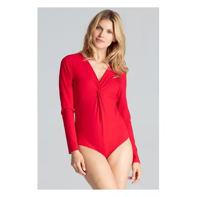 Body se zvrásněným výstřihem M685 Red