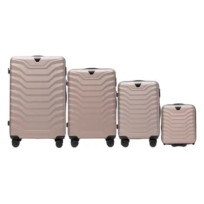 Champagne 4dílná PEAFOWL PEA01, Set of 4 suitcases (L,M,S,XXS) Wings, Champagne