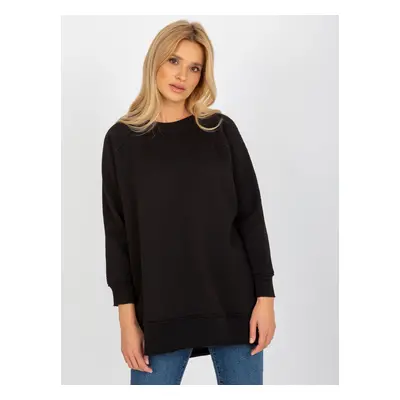 Černá dlouhá basic mikina EM-BL-711-1.03X-black