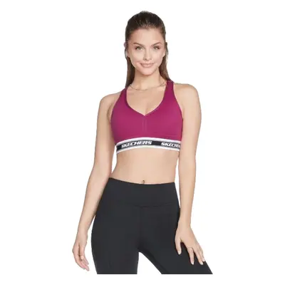 Tmavě růžová sportovní podprsenka Skechers Go Walk Jacquard Bra W3BR90-MAG