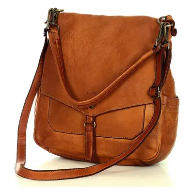 MARCO MAZZINI Karamelová crossbody z přírodní kůže (v187a)