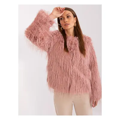 Růžový dámský kožíšek -AT-KR-2359.96P-pink