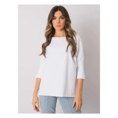 Bílé dámské oversize tričko s 3/4 rukávy RV-BZ-7362.19-white