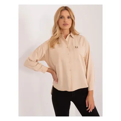 Béžová košile kapsami BA-KS-0317.76-beige