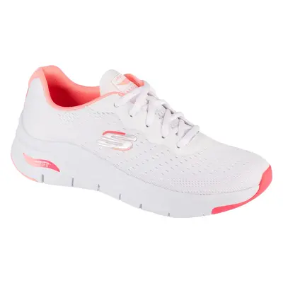 Bílo-korálové dámské tenisky Skechers Arch Fit - Infinity Cool 149722-WPK