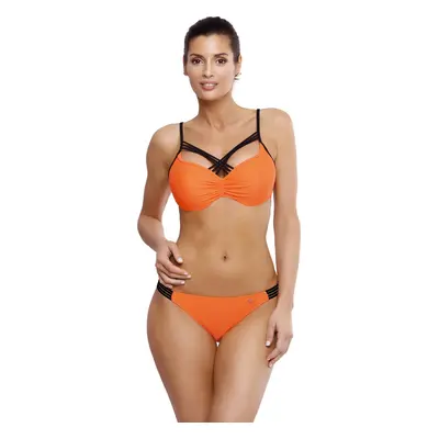 Oranžové bikiny s černými pásky Electra Papaya M-542 (4)