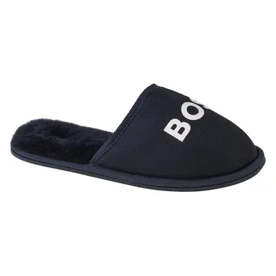 Tmavě modré dámské pantofle BOSS Logo Slippers J29312-849