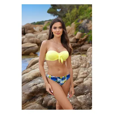 Žluté vzorované push-up bikiny Aruba 23/W kolor 719