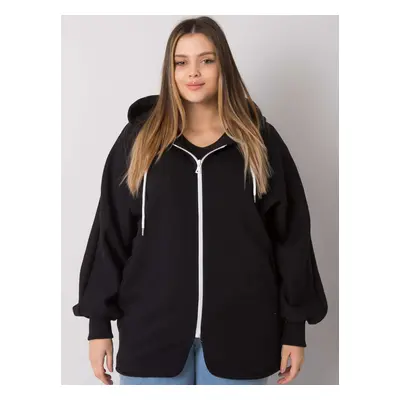 Černá dámská mikina na zip s kapucí RV-BL-7282.22P-black