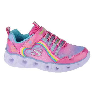 RŮŽOVÉ DÍVČÍ SVÍTÍCÍ TENISKY SKECHERS HEART LIGHTS-RAINBOW LUX 302308L-PKMT