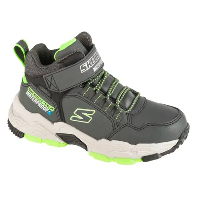 Tmavě šedé chlapecké kotníkové boty Skechers Drollix - Venture Rush 406418L-CCLM