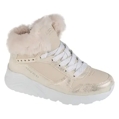 Béžové zimní kotníkové boty Skechers Uno Lite - Comfurt Collar 310396L-NAT