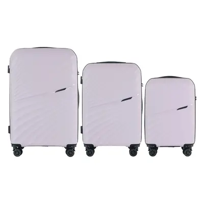 Světle fialová 3dílná Wings HPE01 HPE01-3, Set of 3 Wings POLIPROPYLEN suitcases L,M,S Hazy Lila