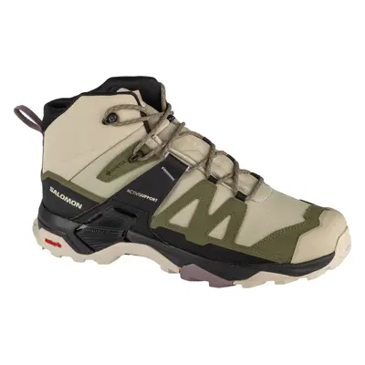 Khaki dámské turistické kotníkové boty Salomon X Ultra 4 Mid GTX 474550