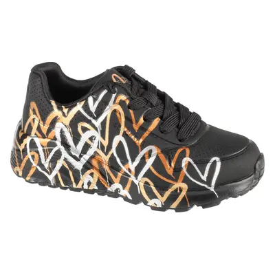 Černé dívčí tenisky Skechers JGoldCrown: Uno Lite - Metallic 314067L-BKGD