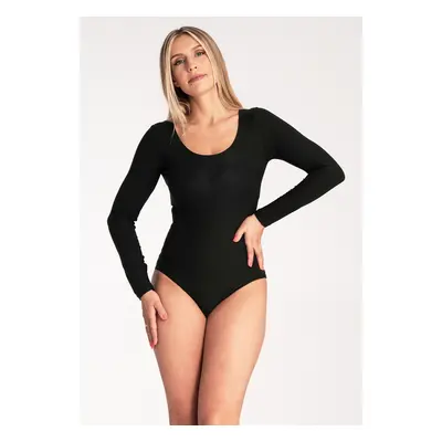 Černé dámské body výstřihem M1037 black