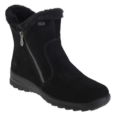 Černé dámské nízké semišové kozačky Rieker Booties L7162-00